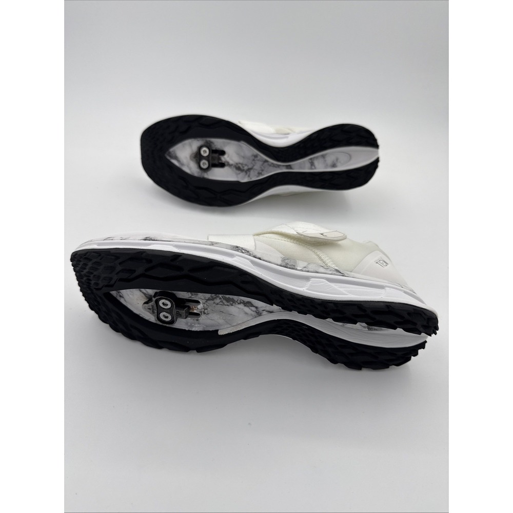 TIEM Slipstream Indoor Cycling Shoes Womens 11 White Marble Cleats Spin Gym - Picture 6 of 6